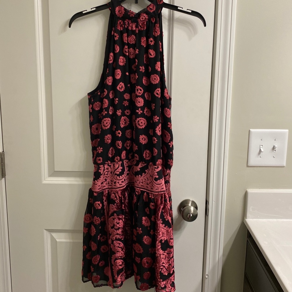 Ramy Brook "Naima" velvet burnout cocktail dress. - Picture 4 of 16